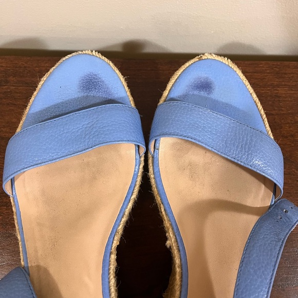 Kate Spade Blue Platform Espadrille Wedge Sandals Size 9M - Picture 10 of 16